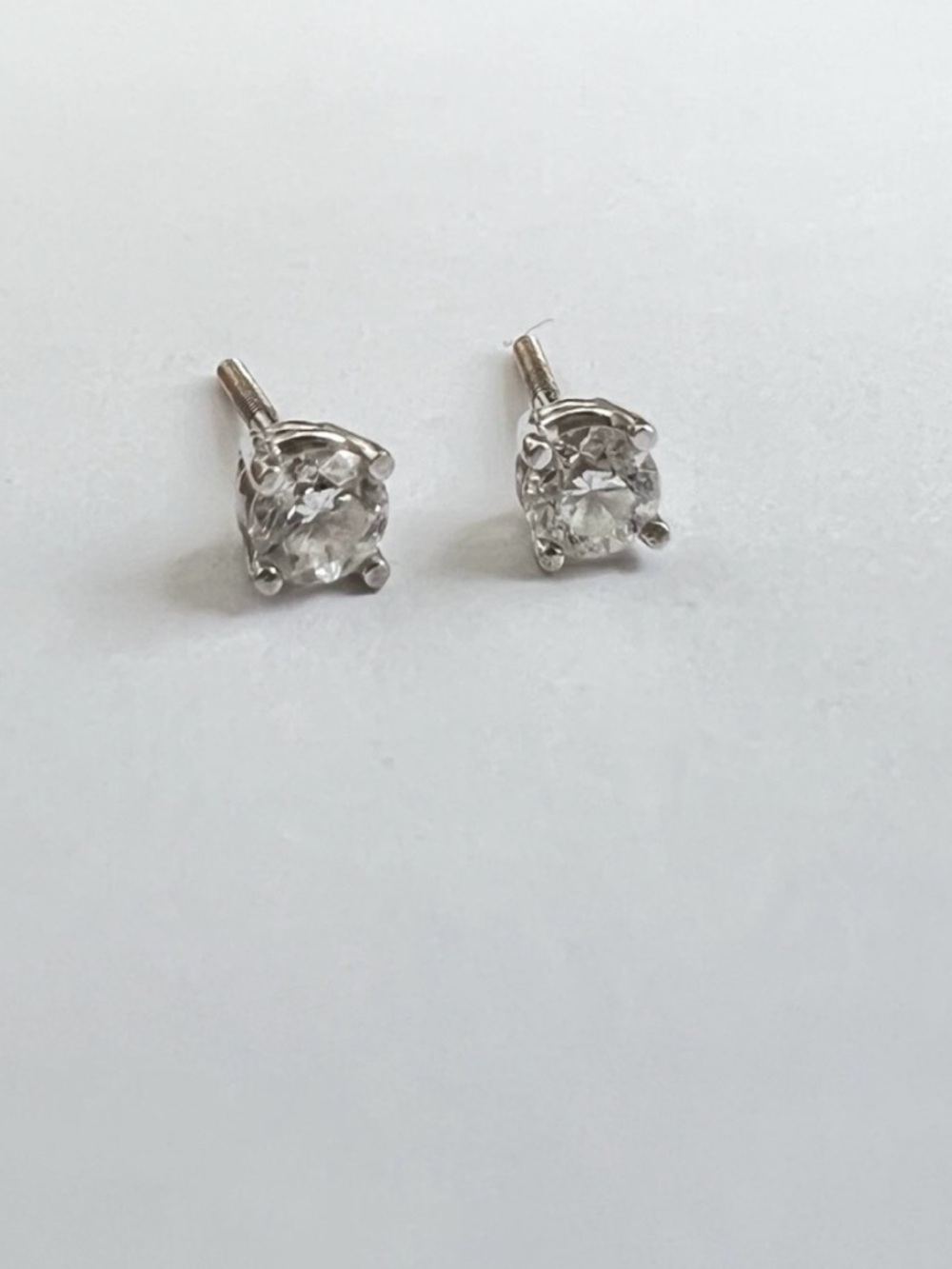 Silver Crystal Stud Earrings